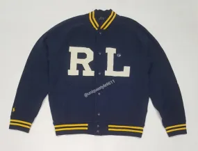 Nwt Polo Ralph Lauren Navy RL Letterman Jacket