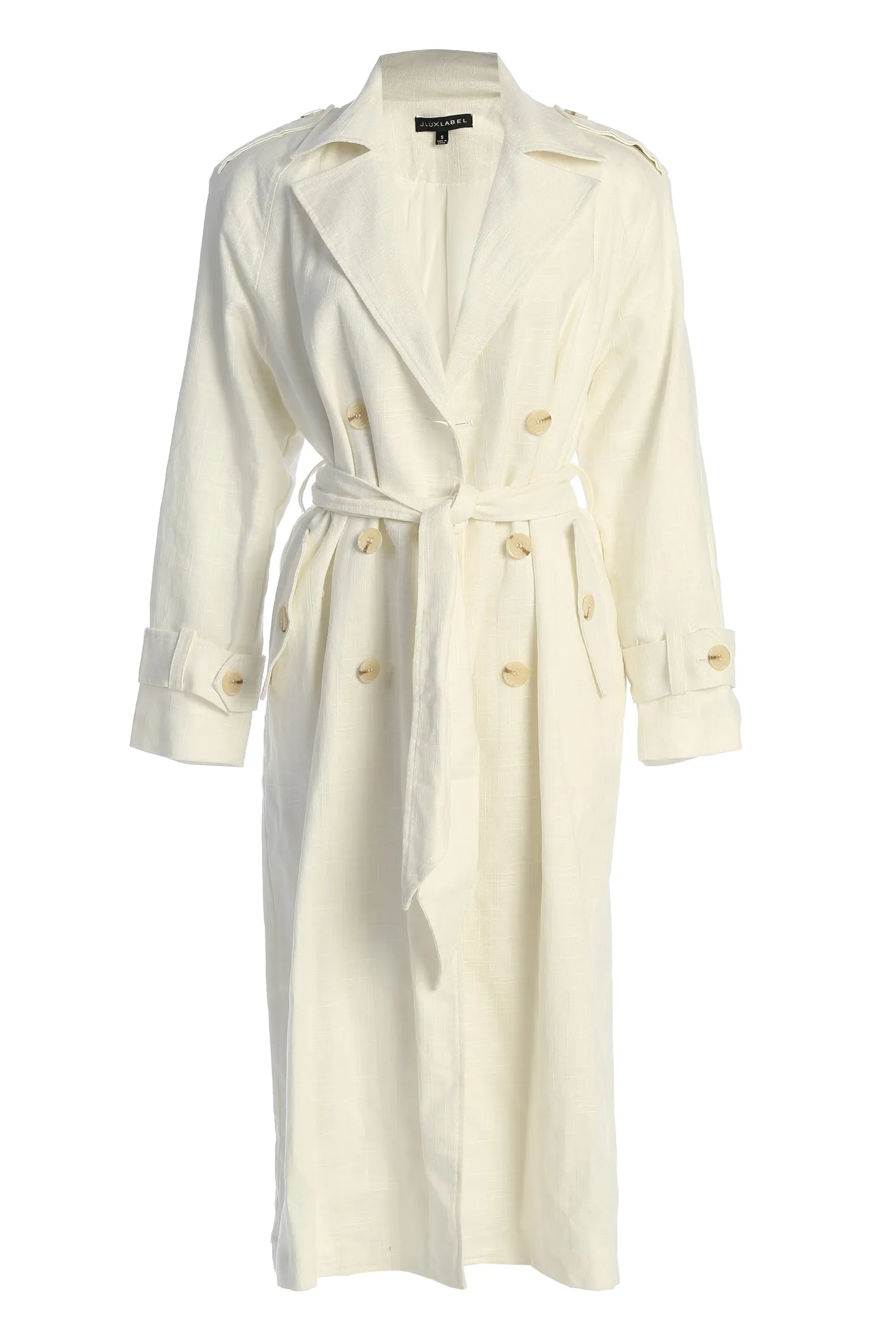 Off White One Step Closer Linen Coat