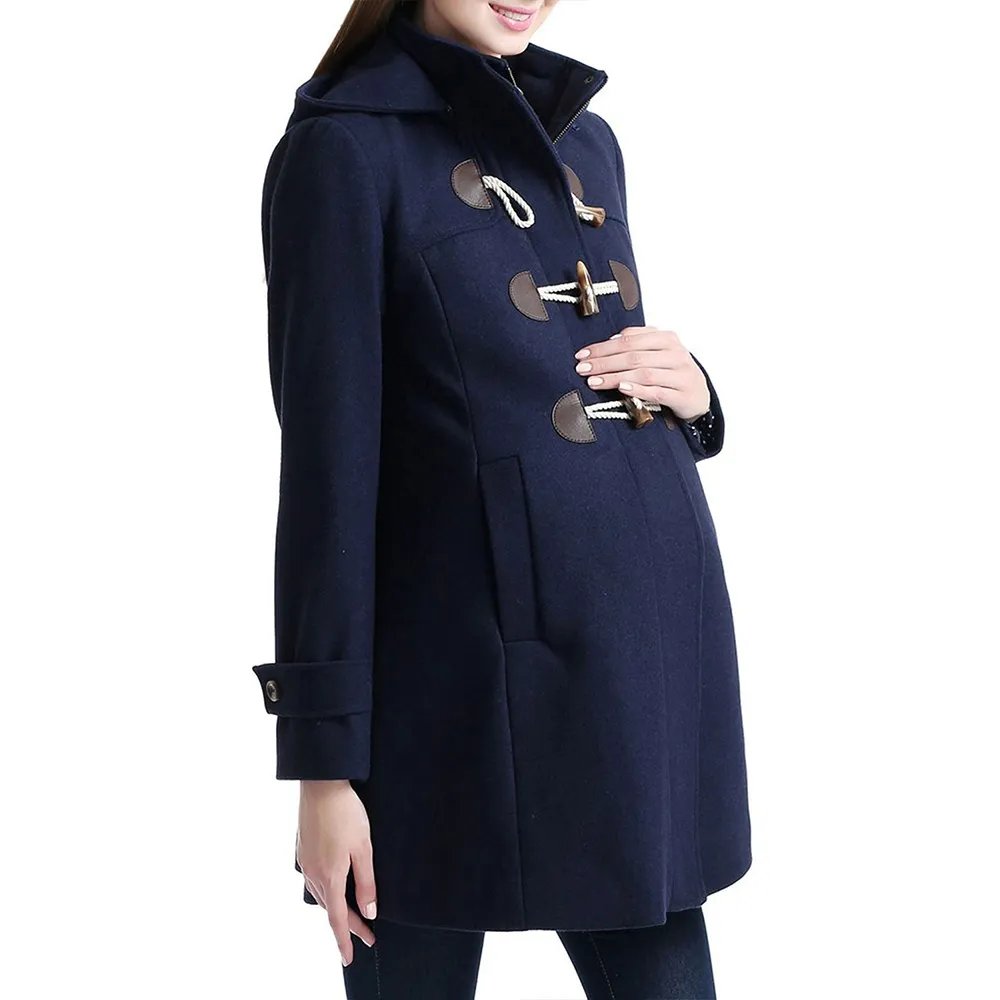 Paisley Wool Maternity Duffle Coat