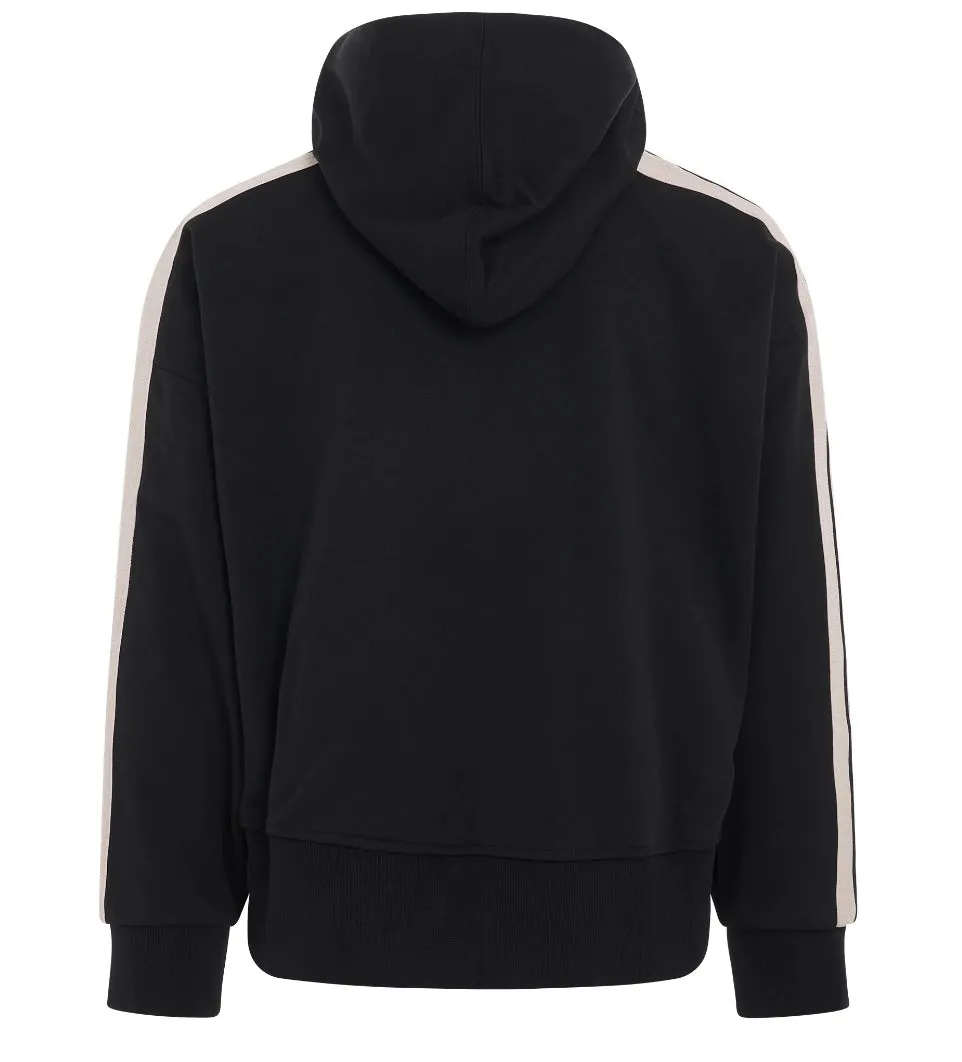 Palm Angels Zip Up Black Hooded Jacket