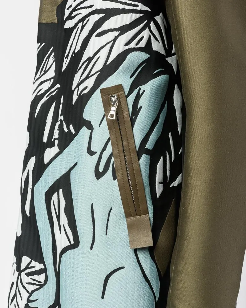 Pandaemonium Trench Coat in Silk Green