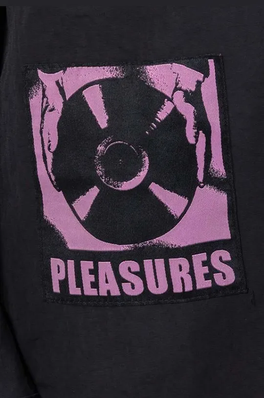 PLEASURES shirt Stare Long Sleeve Overshirt men's black color