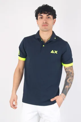 Polo Logo Fluo Navy Blue