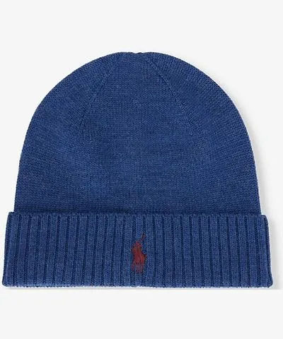 Polo Ralph Lauren Mens Navy Htr Cold Weather wool beanie