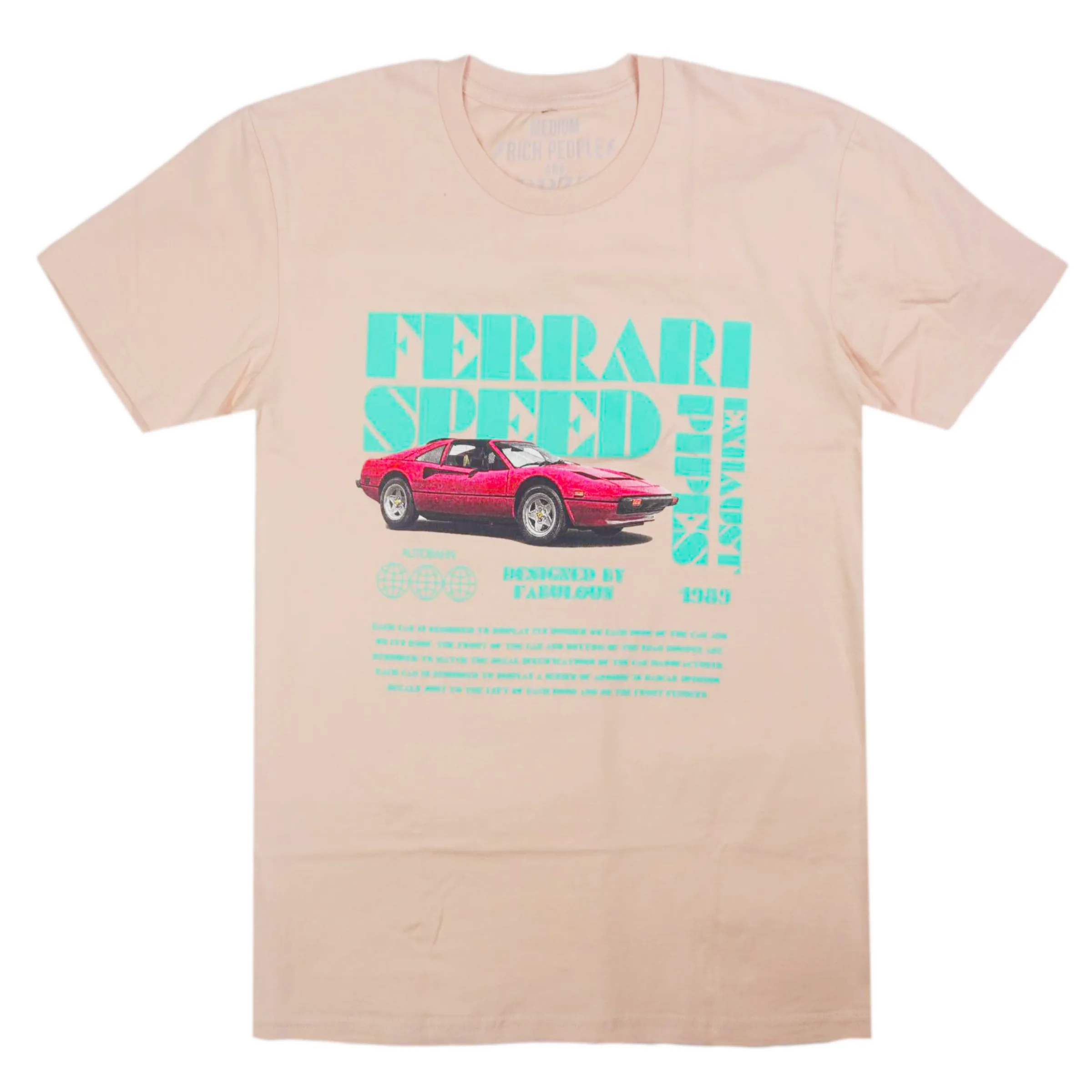 PPZZ x Rich People Ferrari Speed Tee (Pink) /D15