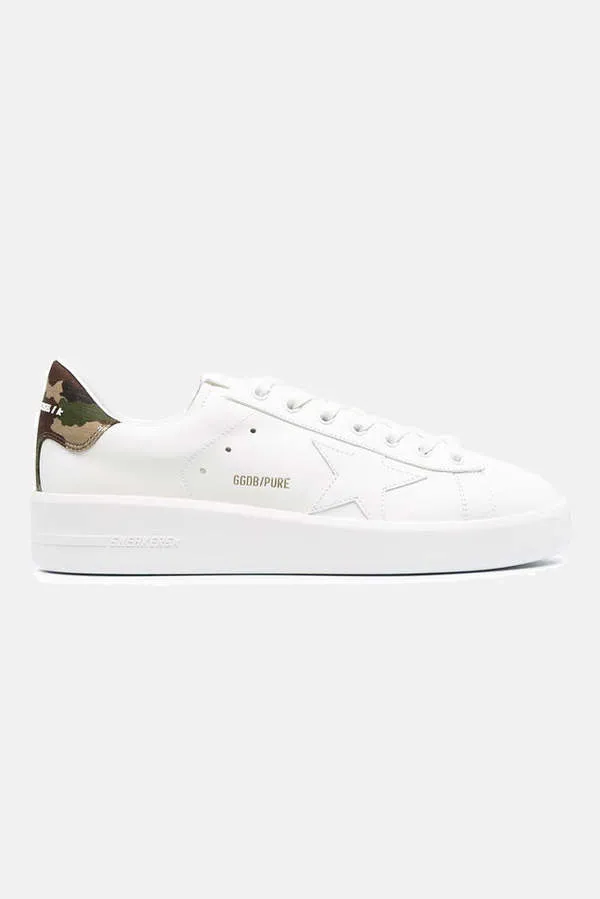 Purestar Low Top Sneaker - White/Camo Heel