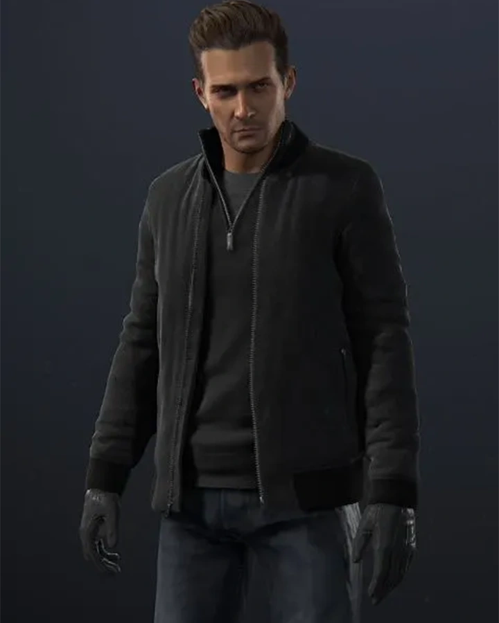 Rafe Adler Uncharted Black Bomber Jacket - William Jacket