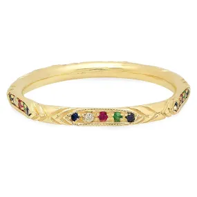 'Rainbow For All' Gemstone Band Ring