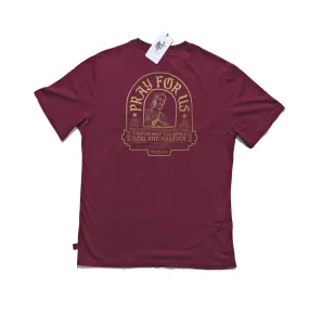 Red Monkey San Judas Tee - Burgundy