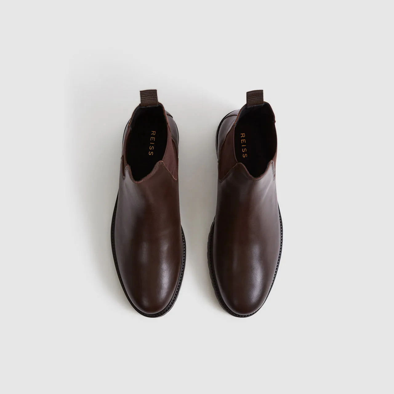 REISS Chiltern Leather Chelsea Boots - Brown