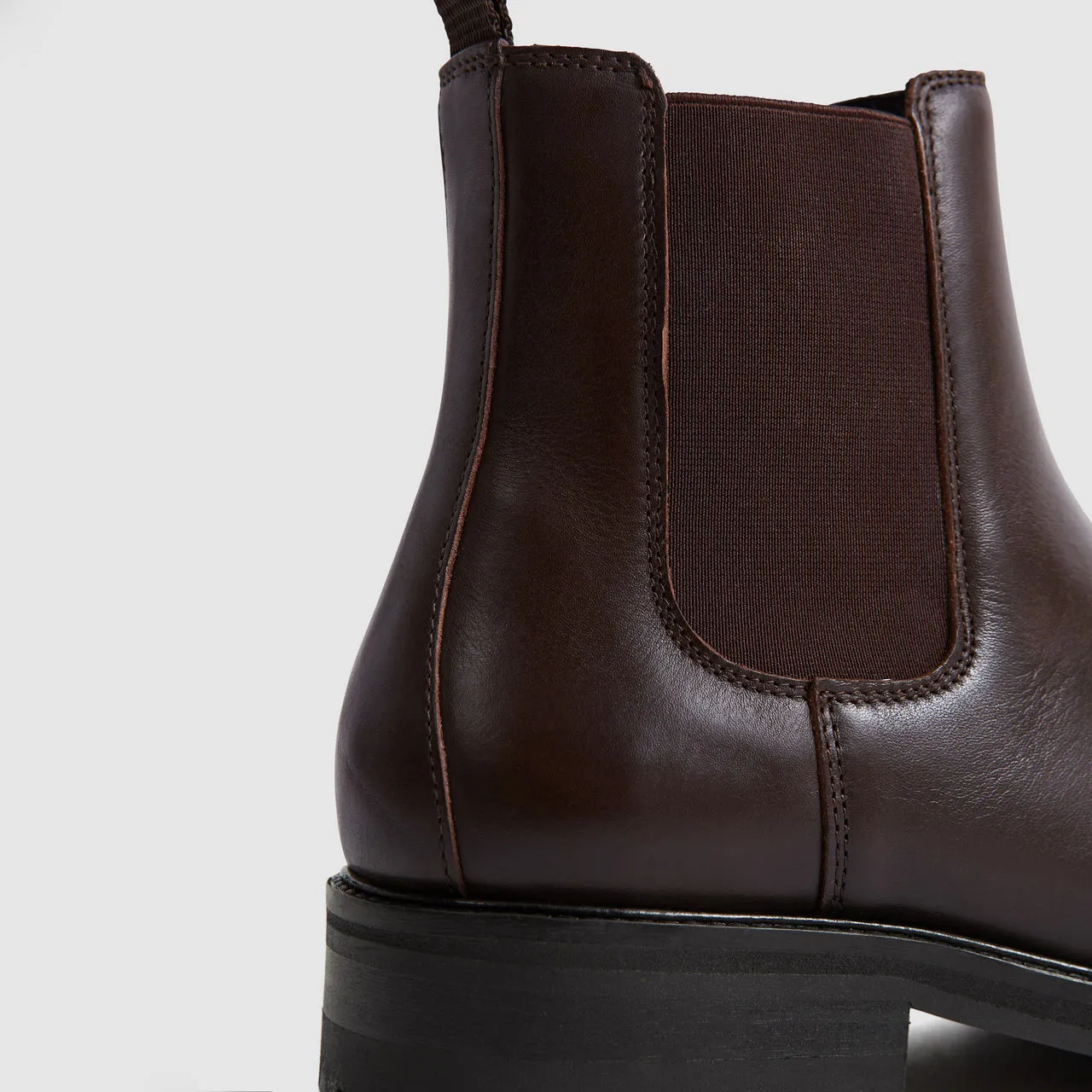 REISS Chiltern Leather Chelsea Boots - Brown