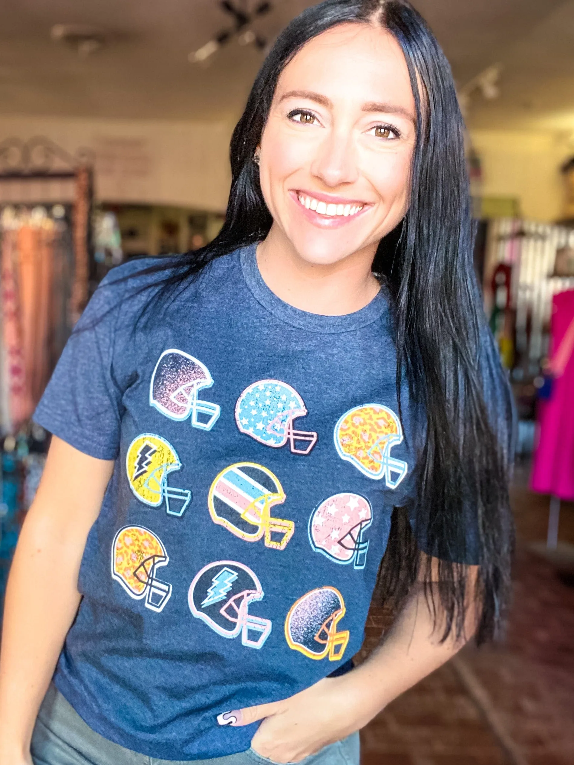 Retro Football Helmet Tee