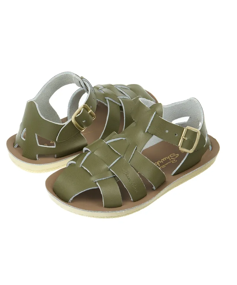 Salt-Water Sandals Child Shark Olive