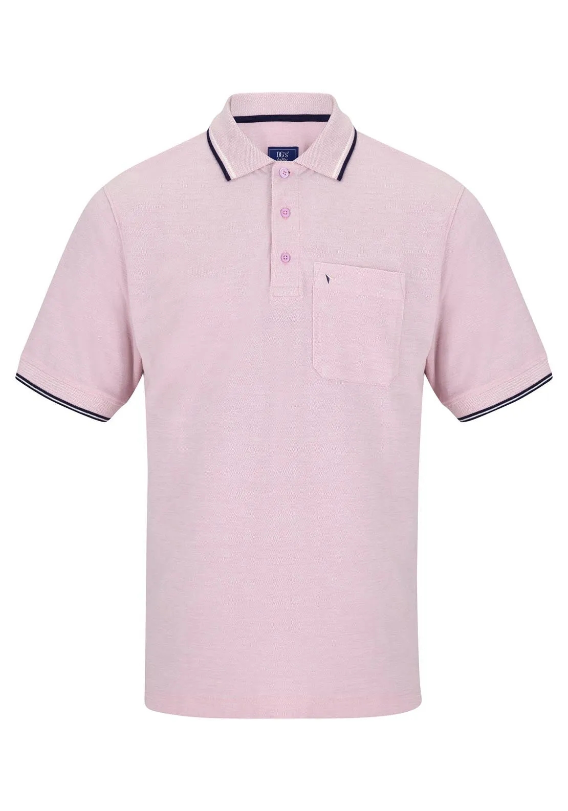 Short Sleeve Plain Polo - Pink