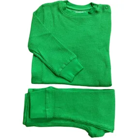 Slugs & Snails Luxury 100% Organic Cotton Top And Legging Loungeware Set, Bright Green