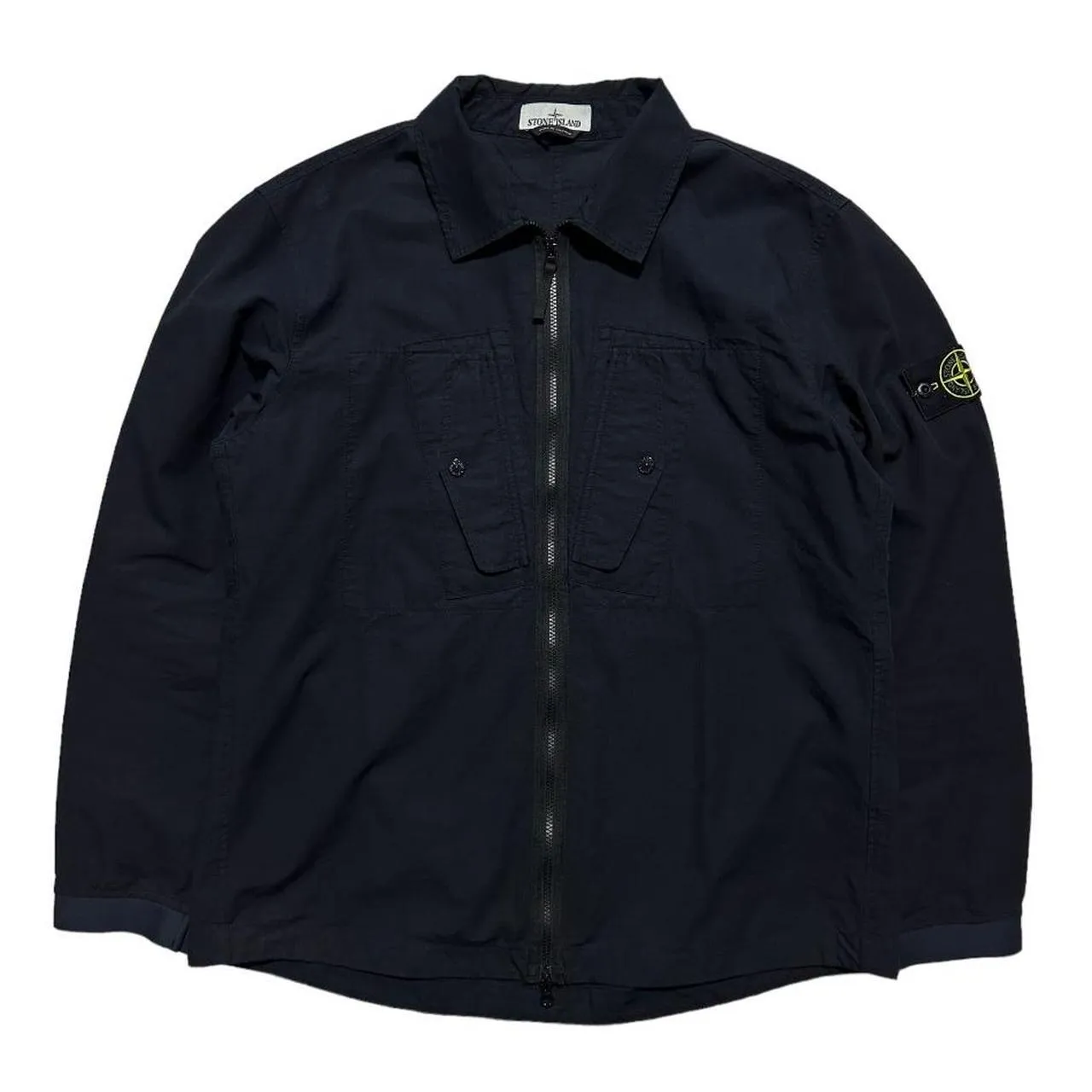 Stone Island Navy Double Pocket Overshirt