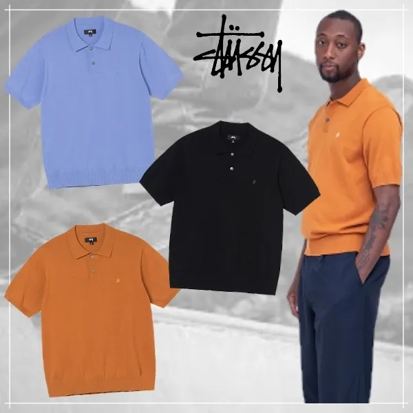 STUSSY  |Street Style Plain Cotton Short Sleeves Skater Style