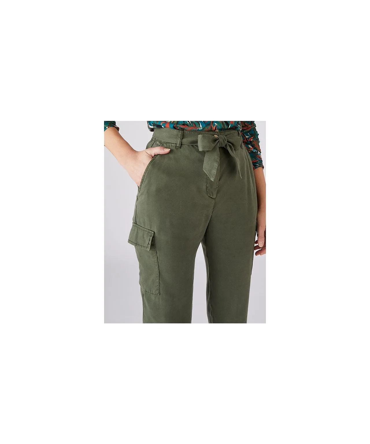 Tie Waist Cargo Trousers