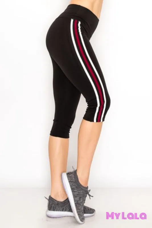 Triple Stripe Capri Activewear (Yoga Band)