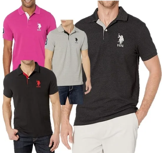 US POLO ASSN.  |Street Style Plain Cotton Short Sleeves Logo Polos