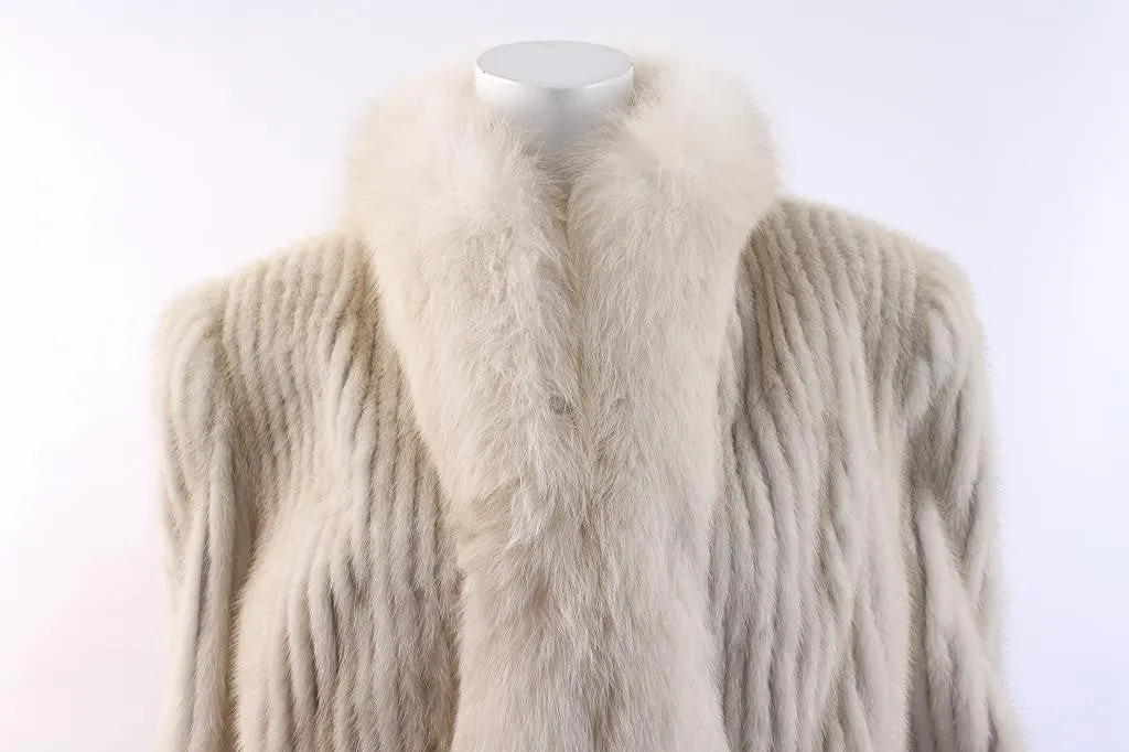 Vintage Mink Coat w/Fox Fur Collar