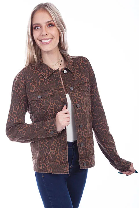 Wild Nature Leopard Denim Jacket (DS)