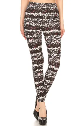 Women's Regular Abstract Chevron Pattern Printed Leggings