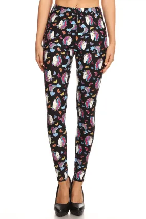 Women's Regular Unicorn Dream Pattern Printed Leggings